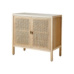 HR NATURAL RATTAN DOOR PINE CABINET SMALL 80 - CABINETS, SHELVES